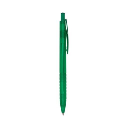 CANETA PLÁSTICA TRANSLUCIDA SPX-00401T NA COR VERDE
