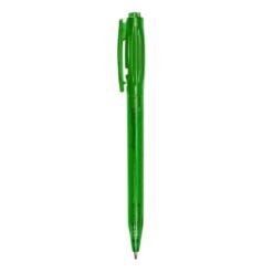 CANETA PLÁSTICA TRANSLUCIDA SPX-06161T NA COR VERDE