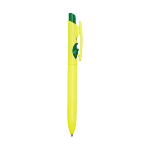 CANETA PLÁSTICA LEITOSA SPX-01097L NA COR AMARELO