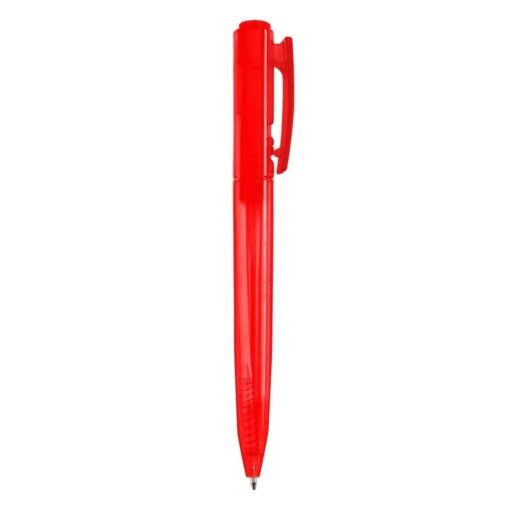 CANETA PLÁSTICA TRANSLUCIDA SPX-01091T NA COR VERMELHO