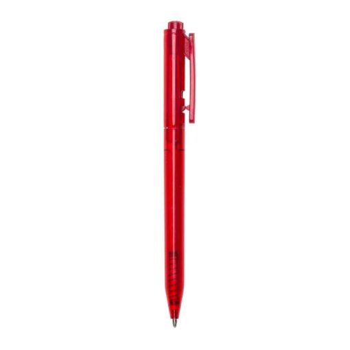 CANETA PLÁSTICA TRANSLUCIDA SPX-13720T NA COR VERMELHO
