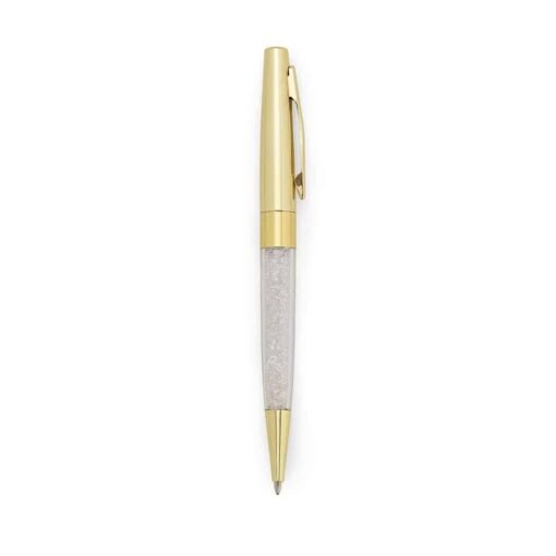 CANETA SEMI - METAL CRISTAIS  SPX-14554 NA COR DOURADO
