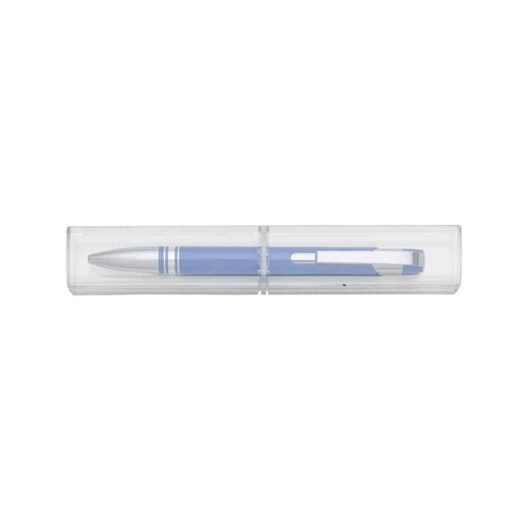 CANETA SEMI - METAL C/ TUBINHO ACRILICO  SPX-12653 NA COR AZUL
