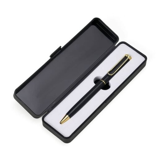 CANETA METAL C/ BOX DE  PLÁSTICO SPX-14480 NA COR PRETO OU FUMÊ