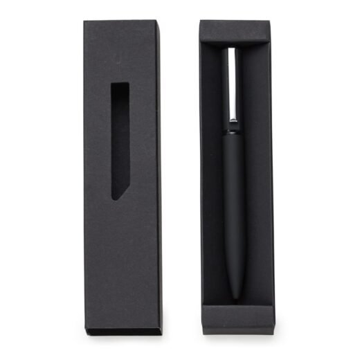 CANETA METAL C/ BOX DE PAPEL SPX-13580 NA COR PRETO