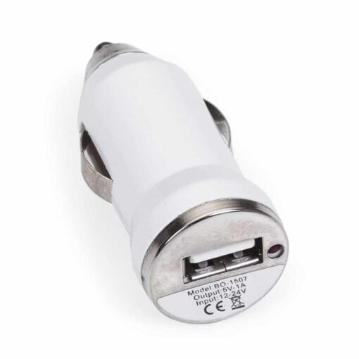 ADAPTADOR USB P/ CARRO  SPX-13235 NA COR BRANCO OU TRANSPARENTE