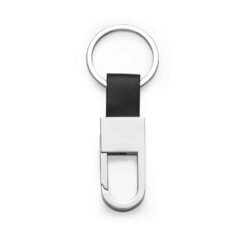 CHAVEIRO METAL DET. COURO SPX-12965 NA COR PRETO