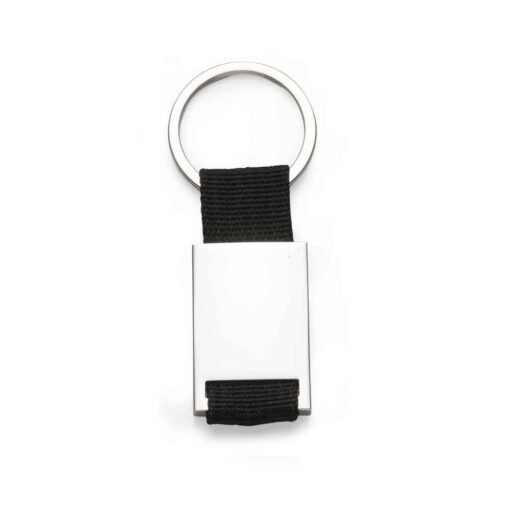 CHAVEIRO DE METAL C/ NYLON  SPX-4489-LIG NA COR PRETO
