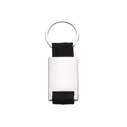 CHAVEIRO DE METAL C/ NYLON  SPX-04489 NA COR PRATA