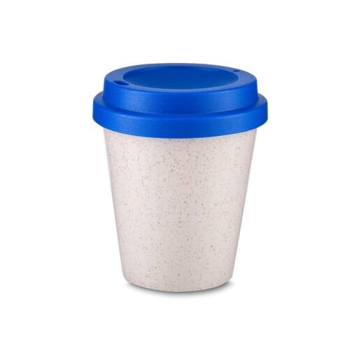 COPO FIBRA DE ARROZ C/ TAMPA 350ML  SPX-14498 NA COR AZUL