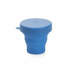COPO RETRÁTIL DE SILICONE 150ML SPX-18636 NA COR AZUL