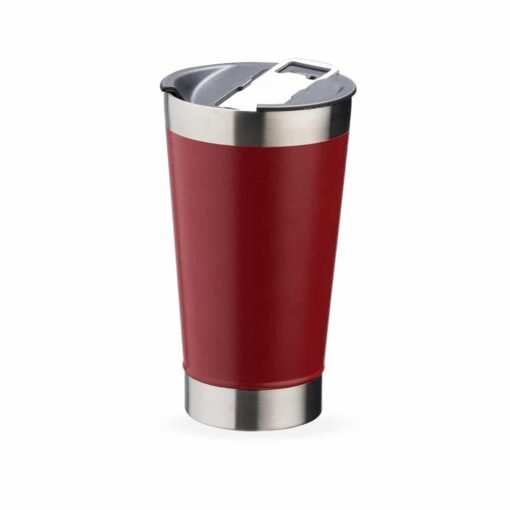COPO TÉRMICO 500ML *TEXTURA C/ ABRIDOR  SPX-18645T NA COR VERMELHO
