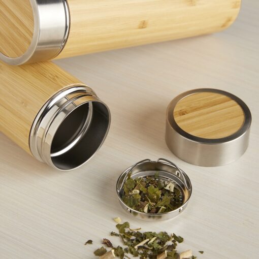 Alternative view of Garrafa Personalizada Bambu 500Ml - Madeira | Brindes Brasil