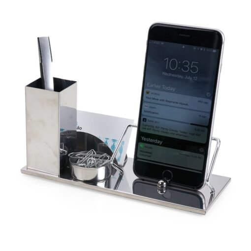 KIT ESCRITÓRIO EM INOX 4 EM 1  SPX-13963 NA COR INOX