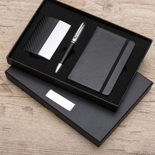 Kit Executivo Personalizado Couro Sintético - Preto SPX-10998-PRE - Imagem 4