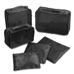 KIT NECESSAIRE 6 PÇS SPX-18538 NA COR PRETO