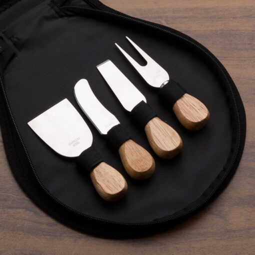 Alternative view of Kit Queijo Personalizado Nylon - Preto/Madeira