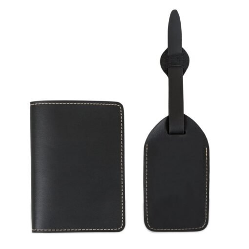 KIT VIAGEM P. PASSAPORT + TAG  SPX-13828 NA COR PRETO