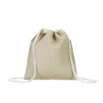 SACOLA MOCHILA EM JUTA  SPX-14562 NA COR BEGE