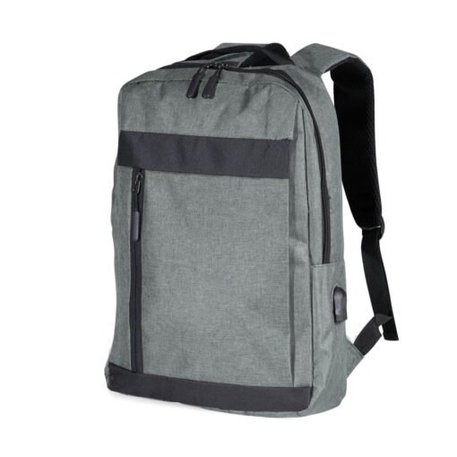 MOCHILA DE NYLON USB 21L SPX-01325B NA COR PRATA
