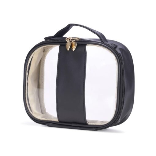 NECESSAIRE EM PVC E PU TAM.M SPX-18647M NA COR PRETO