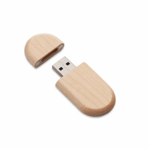 PEN DRIVE ECOLÓGICO OVAL SPX-053-4GB NA COR MADEIRA