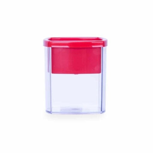 PORTA CANETA E CLIPS C/ DIVISÓRIA SPX-13727 NA COR VERMELHO