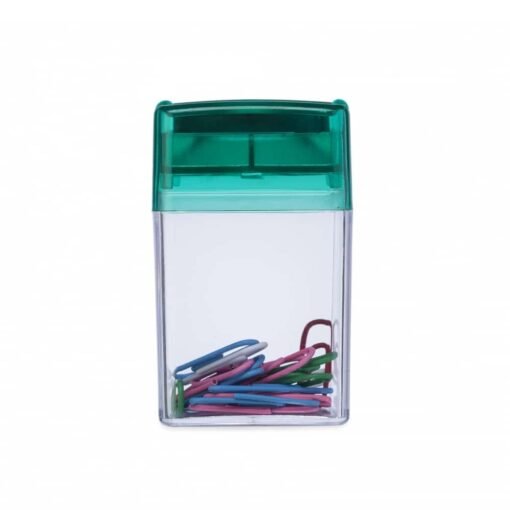 PORTA CLIPS PLASTICO MAGNETICO  SPX-14561 NA COR VERDE