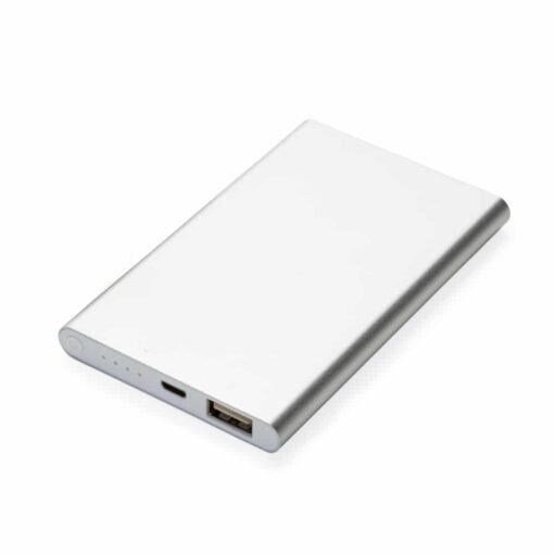 POWER BANK METAL COM INDICADOR LED SPX-P@02012 NA COR PRATA