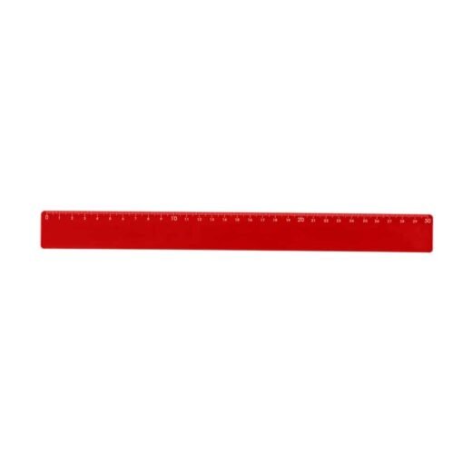 RÉGUA PLÁSTICA 30CM  SPX-13763 NA COR VERMELHO