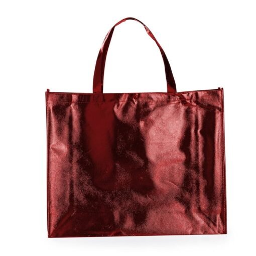 SACOLA EM TNT REVESTIDA C/ PLASTICO SPX-18537G NA COR VERMELHO