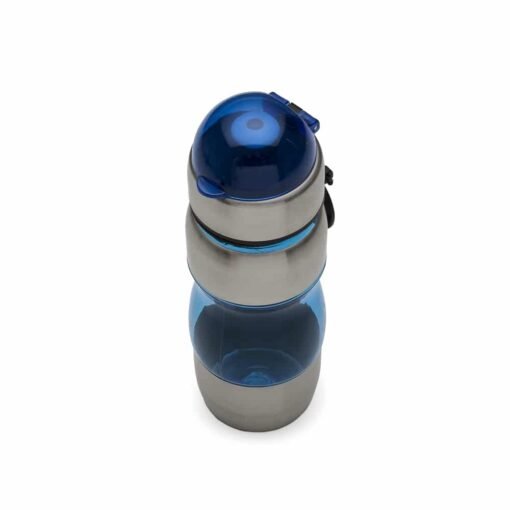 SQUEEZE PLASTICO C/ METAL 450ML BICO E ALÇA  SPX-12190 NA COR AZUL