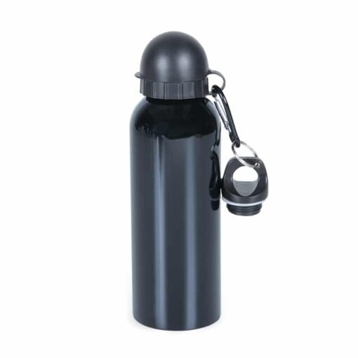 SQUEEZE INOX 500ML C/ BICO E MOSQUETÃO SPX-9139M NA COR PRETO OU FUMÊ