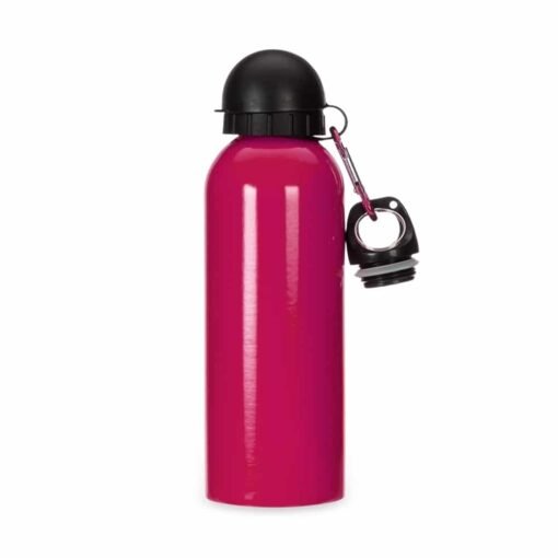 SQUEEZE INOX 500ML C/ BICO E MOSQUETÃO SPX-9139M NA COR ROSA
