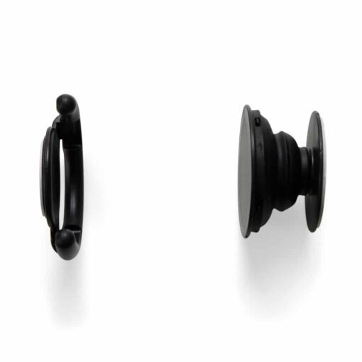 Pop Socket | Brinde Personalizado - prata com detalhes em preto - Imagem 2