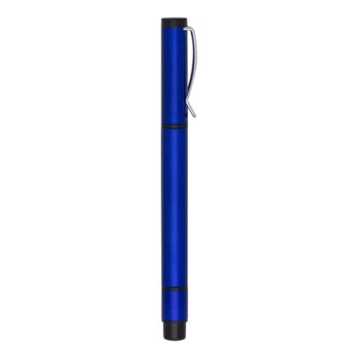 CANETA PLÁSTICA C/ MARCA TEXTO  SPX-M3000 NA COR AZUL