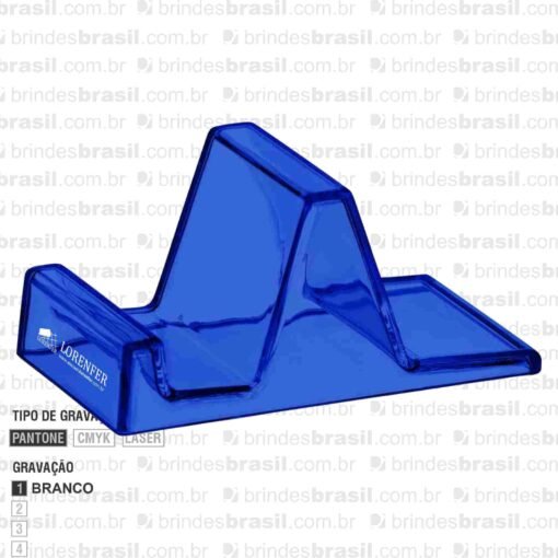 Alternative view of Suporte P/ Celular Em Acrilico | Personalização Com Logo na cor azul