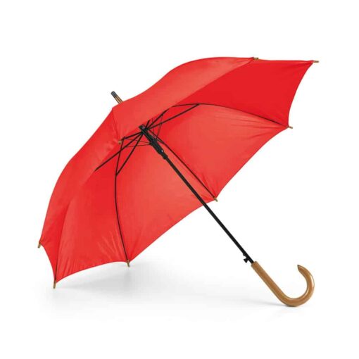 Guarda-chuva em poliéster 190T com haste em metal e pega em madeira e abertura automática. ø1040 mm | 885 mm - Imagem 5