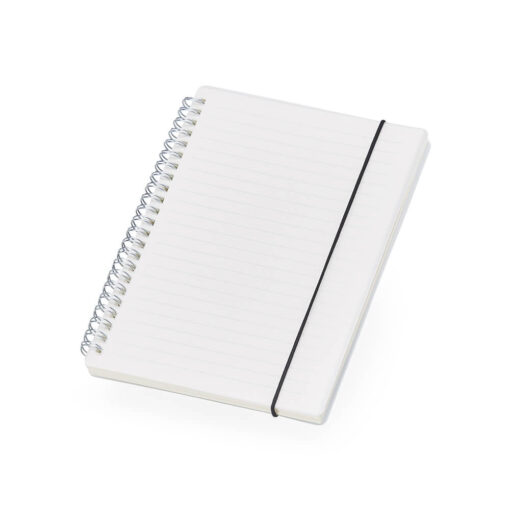 Alternative view of Caderno Personalizado Com Capa Plástica - transparente com detalhes em branco