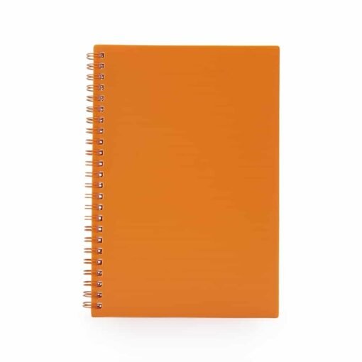 CADERNO A5 PLÁSTICO SPX-05071 NA COR LARANJA