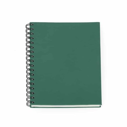 CADERNO CAPA EMBORRACHADA SPX-13708 NA COR VERDE