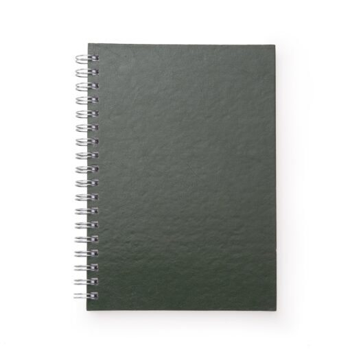 CADERNO C/ CAPA DE COURO SINTÉTICO 17 X 24CM  SPX-13600 NA COR VERDE