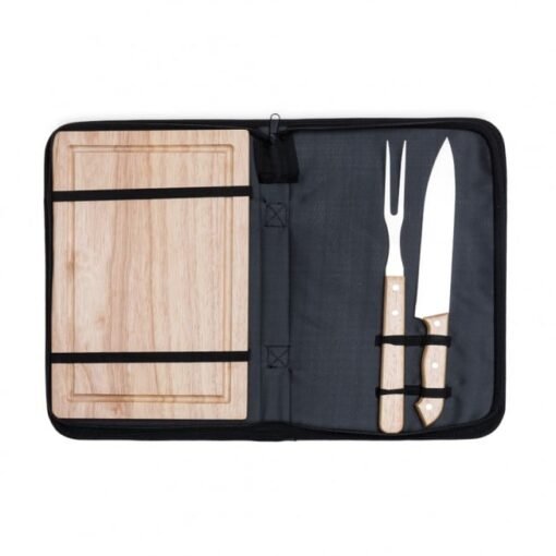 KIT CHURRASCO 3 PÇS  SPX-13788 NA COR PRETO