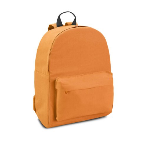 Mochila em 600D com bolso frontal com fecho. Parte posterior e alças almofadadas. 310 x 410 x 120 mm