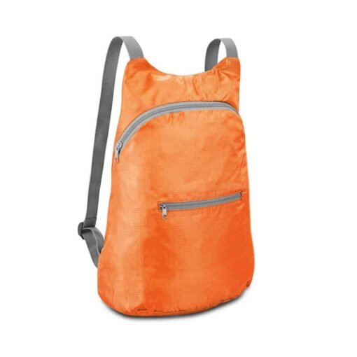 Mochila dobrável em 210D ripstop com bolso frontal. Fornecida desdobrada. 295 x 415 x 110 mm | Dobrada: 160 x 130 mm