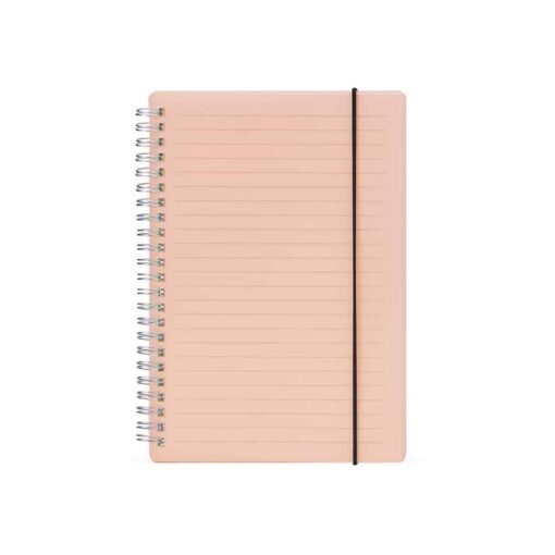 CADERNO COM CAPA PLÁSTICA SPX-05058 NA COR ROSA