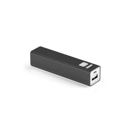 Alternative view of Bateria portátil em alumínio. Bateria de lítio com capacidade de 2.200 mAh