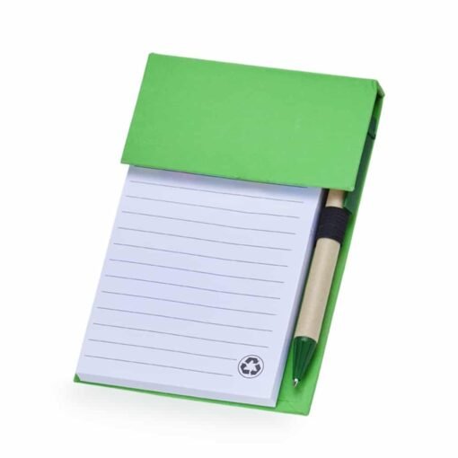 BLOCO DE ANOTAÇÕES COM AUTOADESIVOS E CANETA SPX-05049 NA COR VERDE