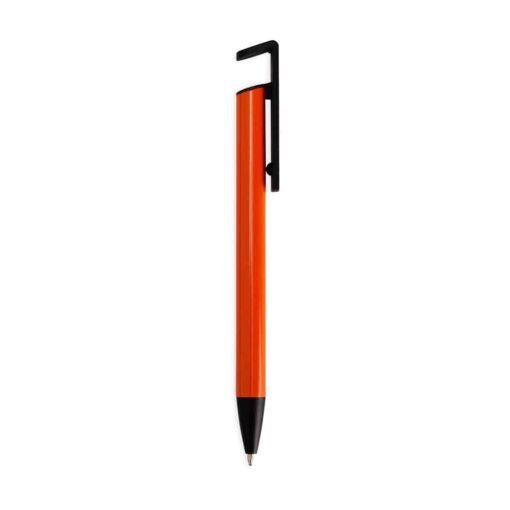 CANETA SEMIMETAL COM SUPORTE SPX-14795 NA COR LARANJA