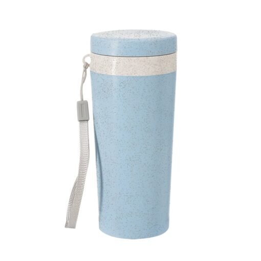 COPO FIBRA DE BAMBU 350ML PAREDE DUPLA SPX-03006B NA COR AZUL